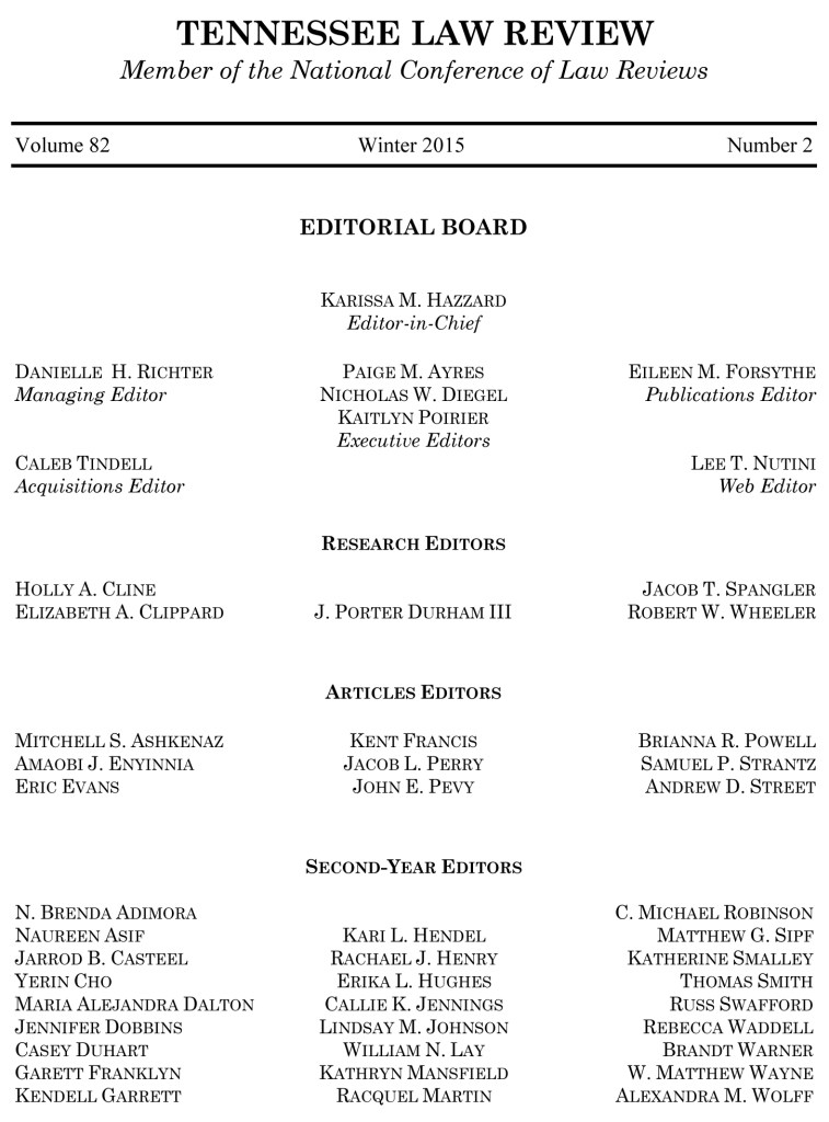 Microsoft Word - 1-2014-2015 TLR Masthead 81.4.docx